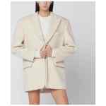The Andamane Oversized ivory jacket in wool blend