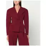 THE ANDAMANE Burgundy single-breasted jacket