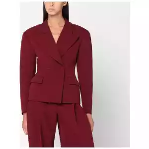 THE ANDAMANE Burgundy single-breasted jacket
