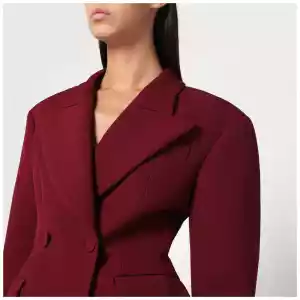 THE ANDAMANE Burgundy single-breasted jacket