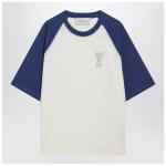 Ami Paris White/ink Ami De Coeur T-shirt