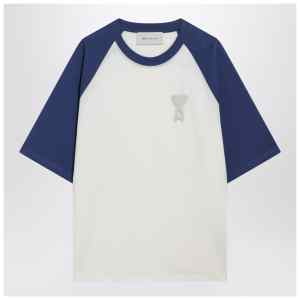 Ami Paris White/ink Ami De Coeur T-shirt