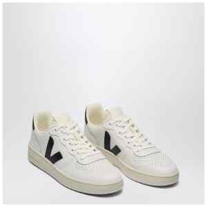 VEJA Sneaker V-10 in white and black leather
