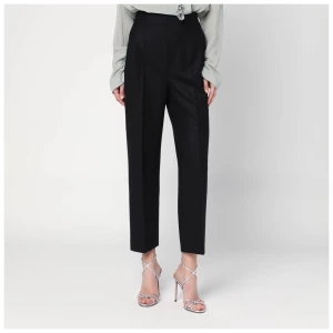 Alberta Ferretti Black wool-blend trousers
