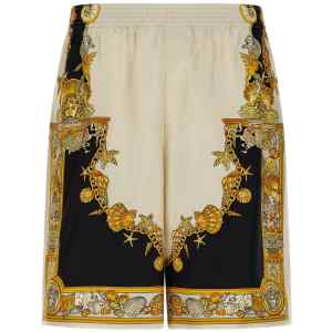 Versace Coral Theatre Print Bermuda Shorts