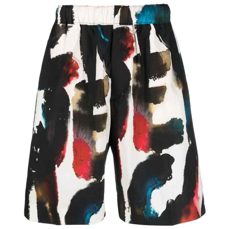 Alexander McQueen Straight Print Shorts