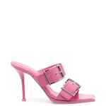 Alexander McQueen 100mm Buckle Leather Sandals