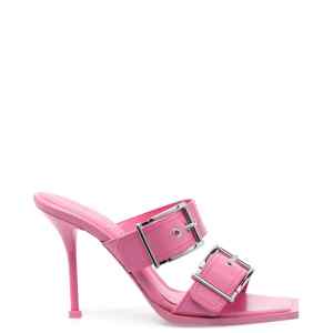 Alexander McQueen 100mm Buckle Leather Sandals