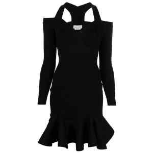 Alexander McQueen Short knitted dress with V-neck