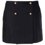 Alexander McQueen wool-cotton blend mini wrap skirt