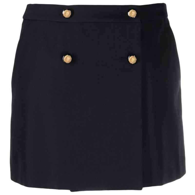 Alexander McQueen wool-cotton blend mini wrap skirt, theFeinheit