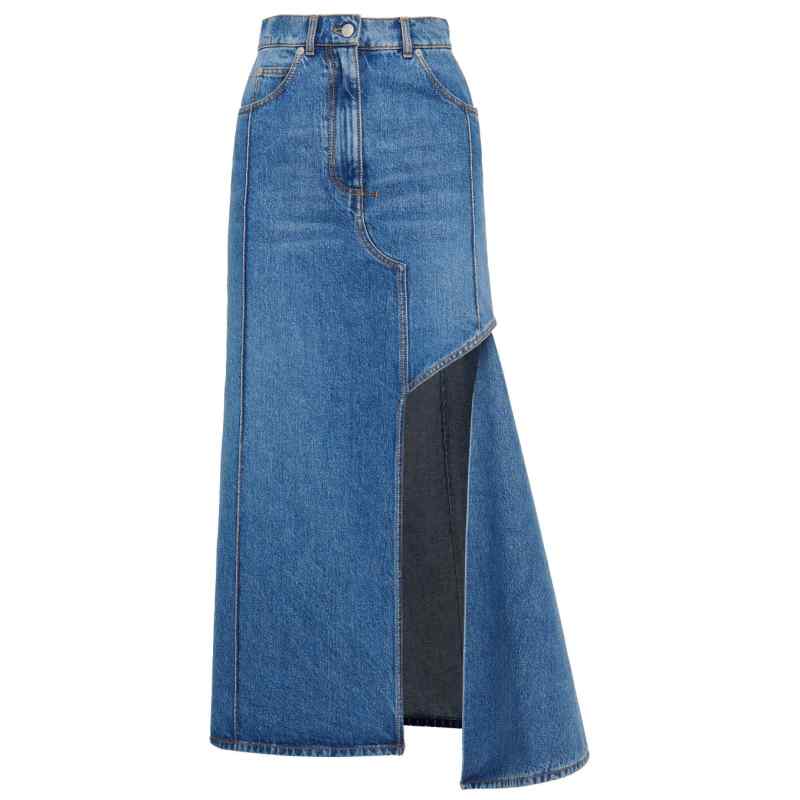 Alexander McQueen denim midi skirt, theFeinheit