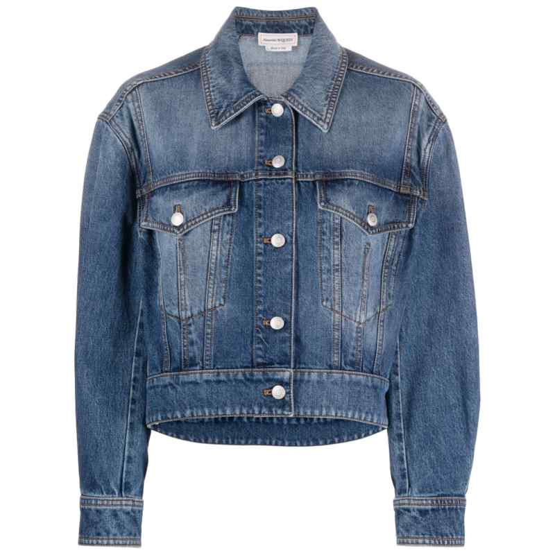 Alexander McQueen Cropped denim jacket, theFeinheit