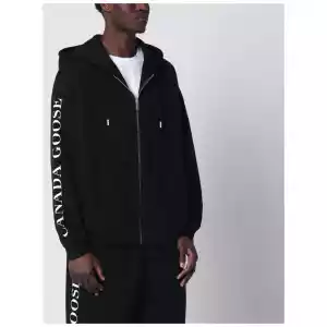 Canada Goose Black zip-up sweatshirt with logo