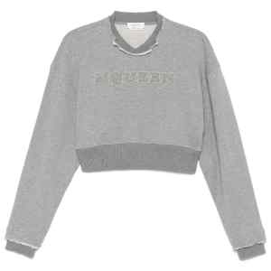 Alexander McQueen Crop sweatshirt with logo