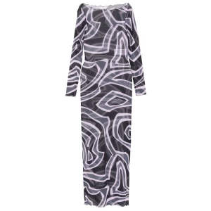 Pucci Abstract-print long-sleeve maxi dress