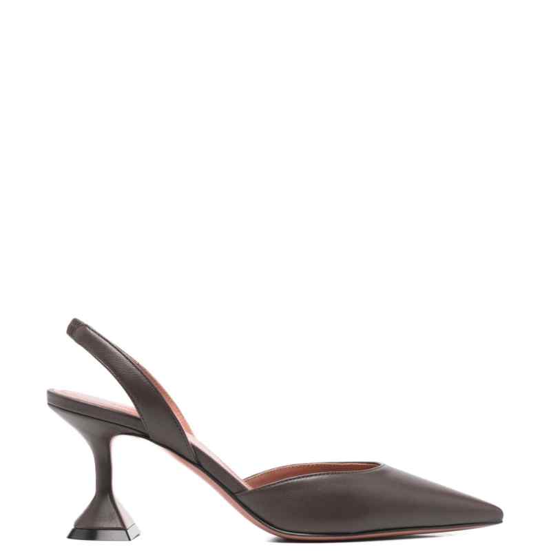 Amina Muaddi With Heel Brown, theFeinheit