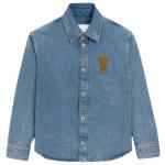 Ami Paris Shirts Clear Blue