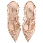 Valentino Garavani Rockstud Lace Pump With Straps 100Mm