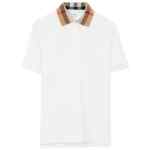 Burberry Check collar cotton polo shirt