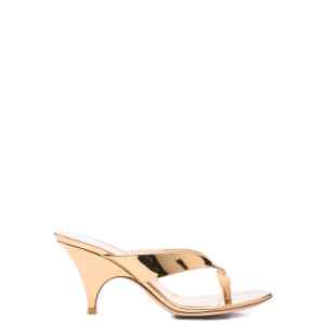 Gianvito Rossi Gianvito Sofia Thong 70 mirrored-leather sandals