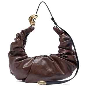 Diesel Grab-D L-Large Scrunched Shiny Pu Hobo Bag