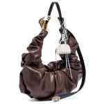 Diesel Grab-D L-Large Scrunched Shiny Pu Hobo Bag