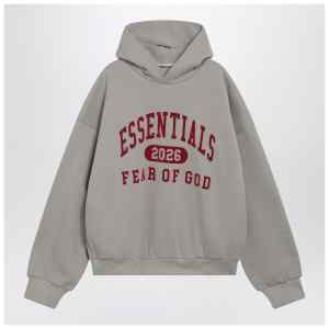 Fear of God Essentials Smoke-grey sweatshirt with logo print