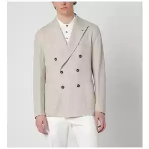 Tagliatore Beige double-breasted cotton jacket