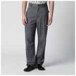 Dries Van Noten Black herringbone trousers