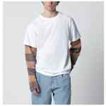 Dries Van Noten White T-shirt with striped sleeves