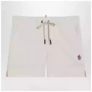 Moncler Grenoble Beige technical froissé shorts