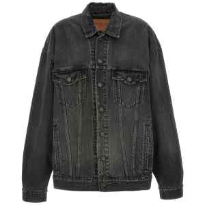 Balenciaga Denim Jacket With Used Effect