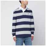 Polo Ralph Lauren Navy blue and grey striped Classic Fit polo shirt