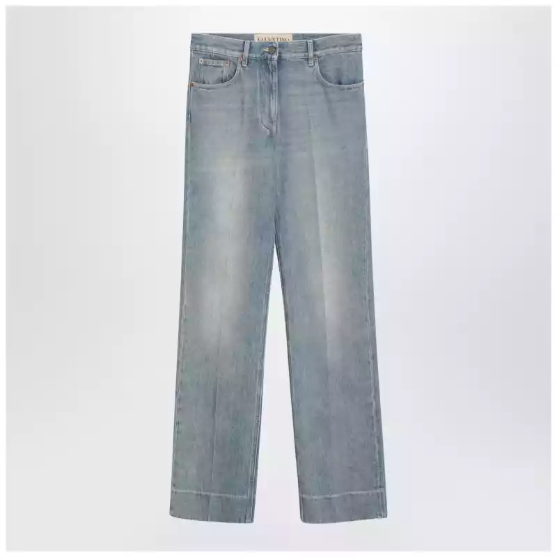 Valentino Light blue washed-effect jeans