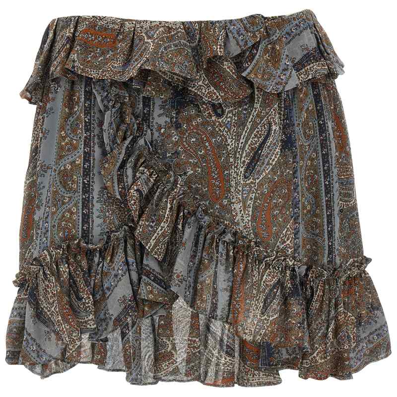 Saint Laurent All Over Print Skirt