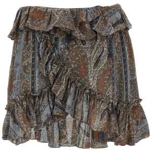 Saint Laurent All Over Print Skirt