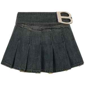 Balenciaga Buckle Pleated Skirt