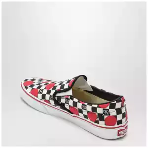 Valentino Garavani X Vans Slip-On sneakers black/red with VLogo Checkerboard print and polka-dot detail