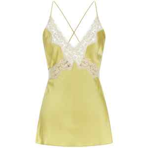 Alberta Ferretti Satin And Lace Top