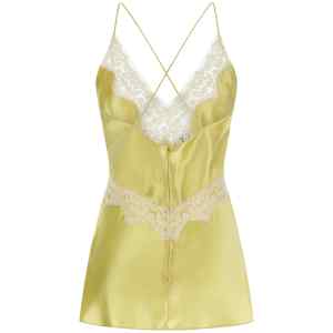 Alberta Ferretti Satin And Lace Top