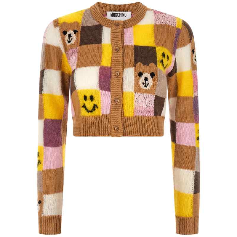 Smiley® E Moschino Teddy Bear Cardigan