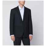 Lardini Single-breasted blue wool blend jacket