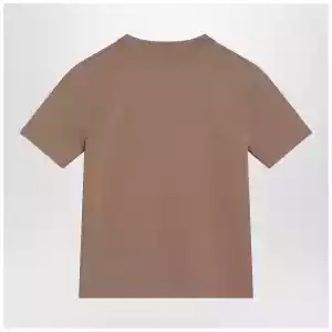 Max Mara Hazelnut-coloured T-shirt in viscose crêpe