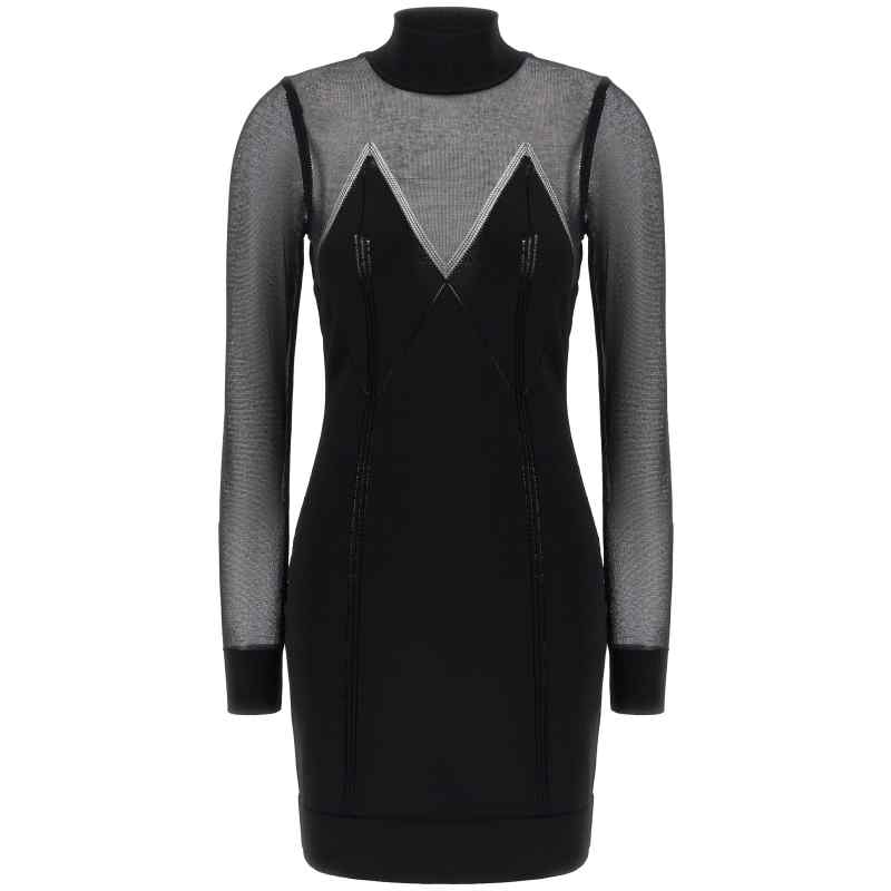 AM95Q61E2110_01_M_2026-01-19T09-24-52.369Z-1 Elisabetta Franchi Dress With Transparencies