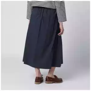 PT Torino Blue pleated cotton-blend skirt
