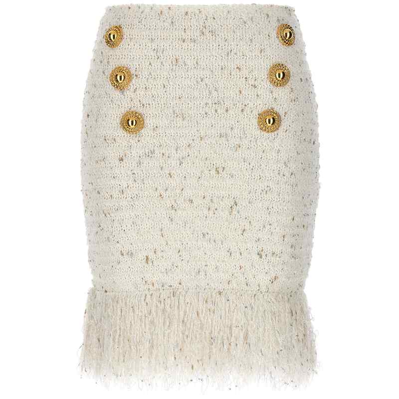 CF1LB049KF46GAD_01_M_2024-01-22T09-01-45.209Z Balmain Fringed Tweed Skirt