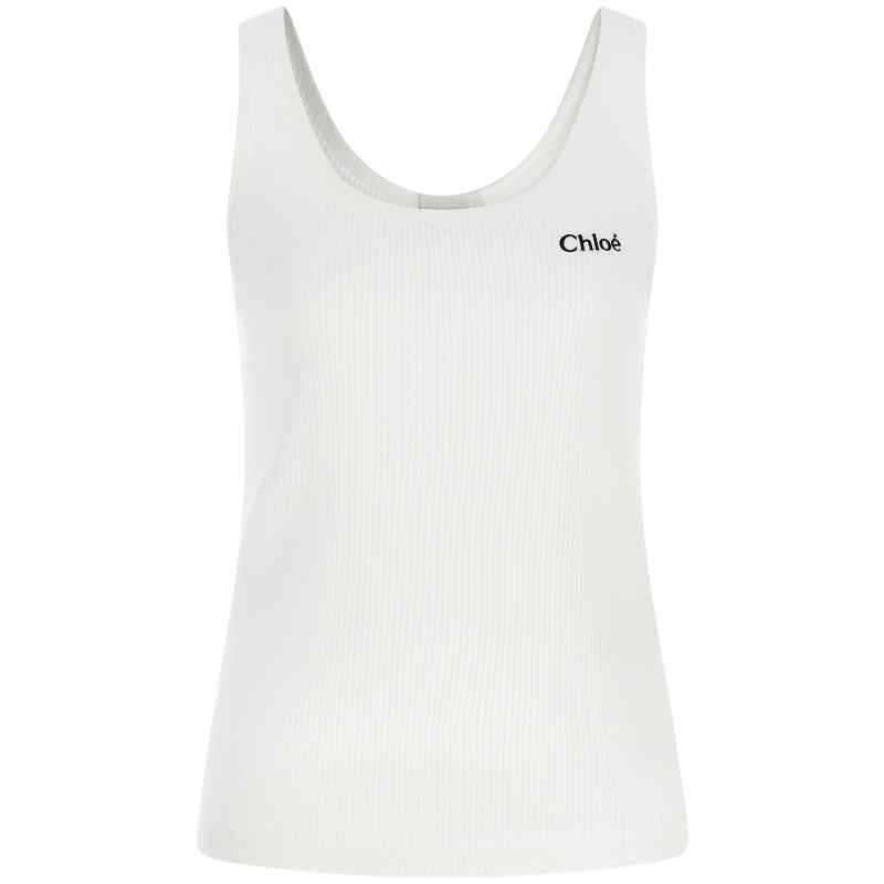 Chloé Logo Embroidery Top