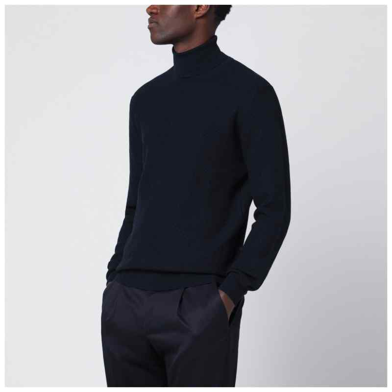 Tagliatore Blue wool turtleneck sweater Tagliatore Blue wool turtleneck sweater, theFeinheit