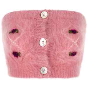 Alessandra Rich Carded Mohair Top